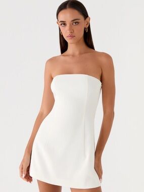 BRAND NEW Peppermayo Strapless White Mini Dress (Sold out online)
